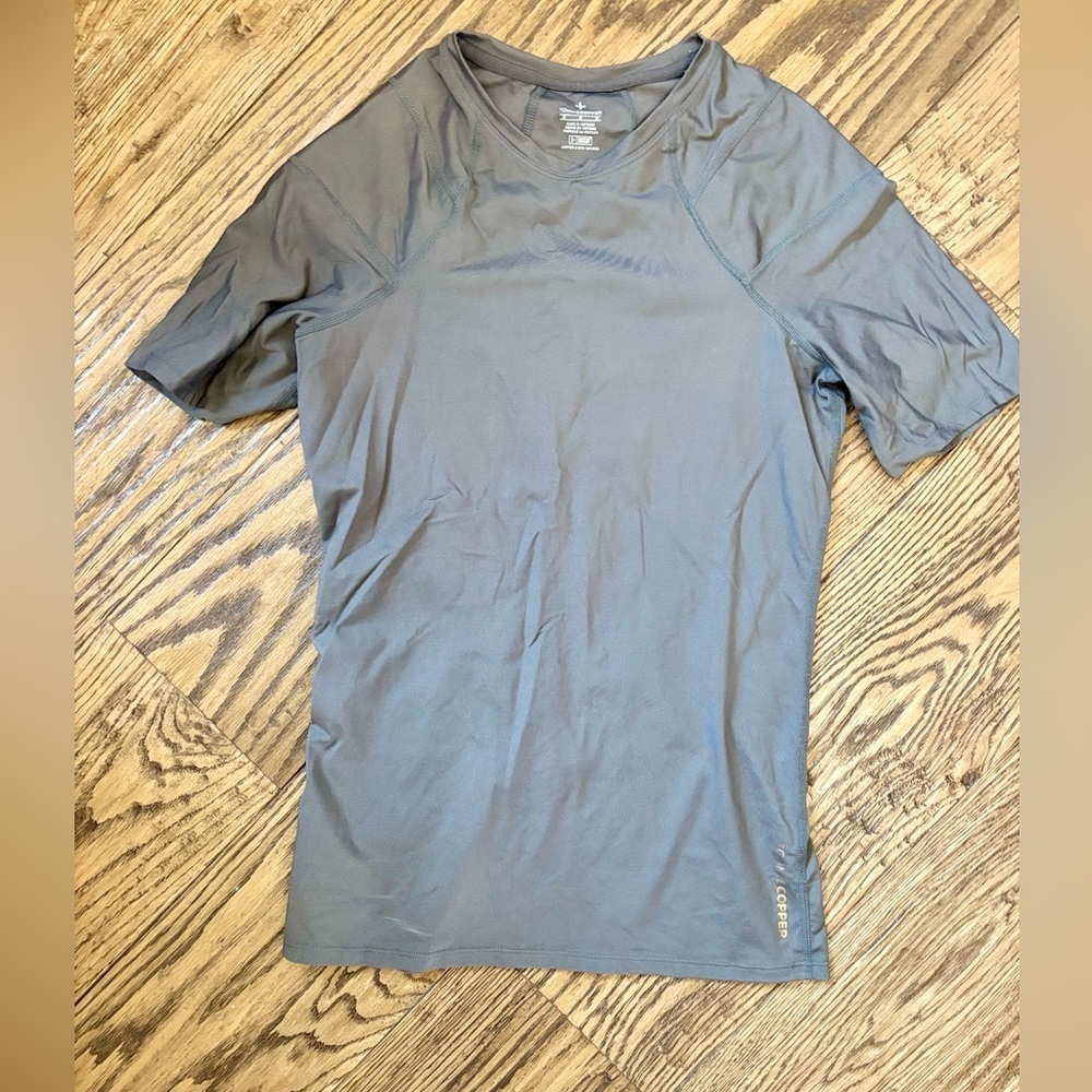 Tommie Copper Shoulder Support Top Gray Copper Zinc Infused Zynergy